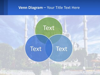 A Large White Building With A Blue Sky In The Background PowerPoint Template