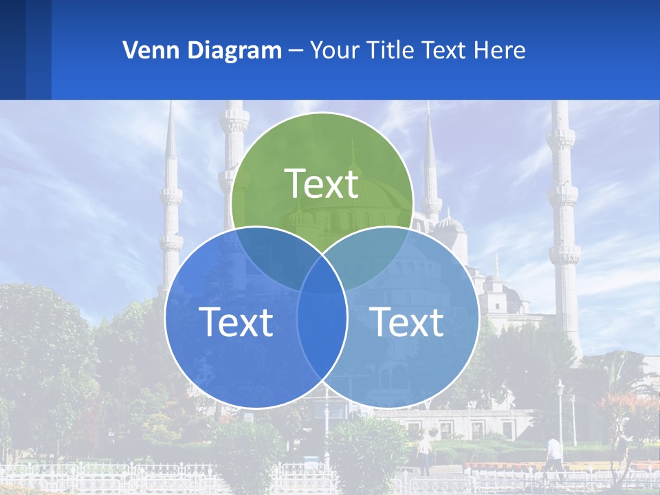 A Large White Building With A Blue Sky In The Background PowerPoint Template