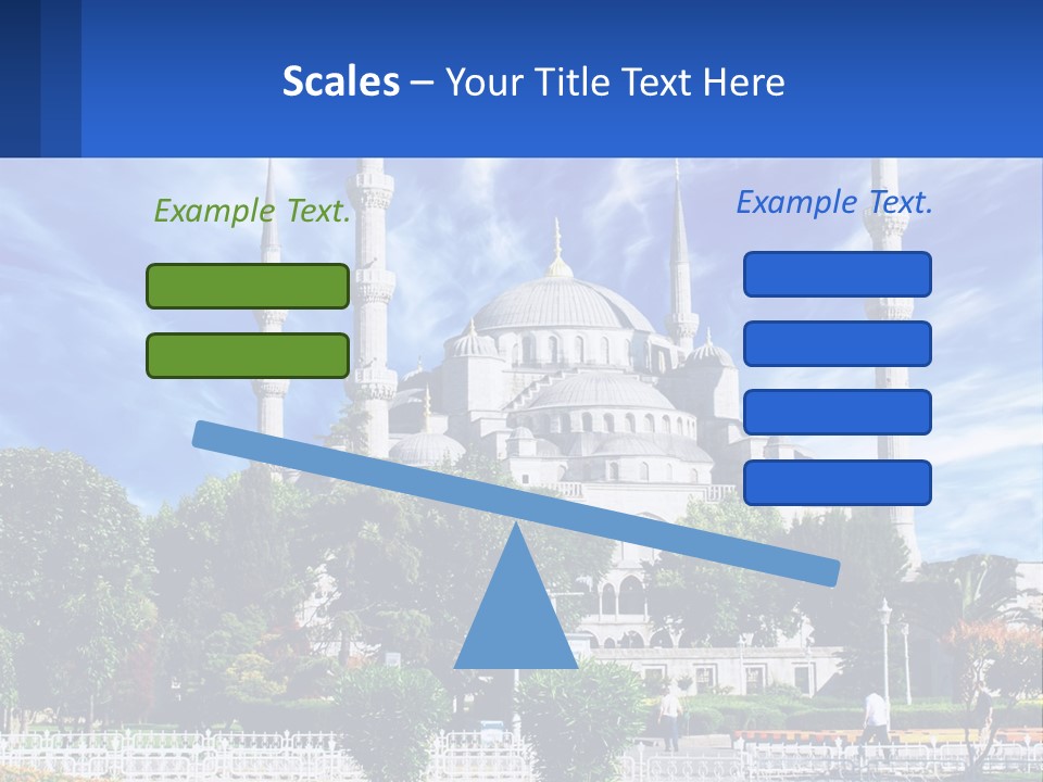 A Large White Building With A Blue Sky In The Background PowerPoint Template