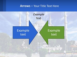 A Large White Building With A Blue Sky In The Background PowerPoint Template