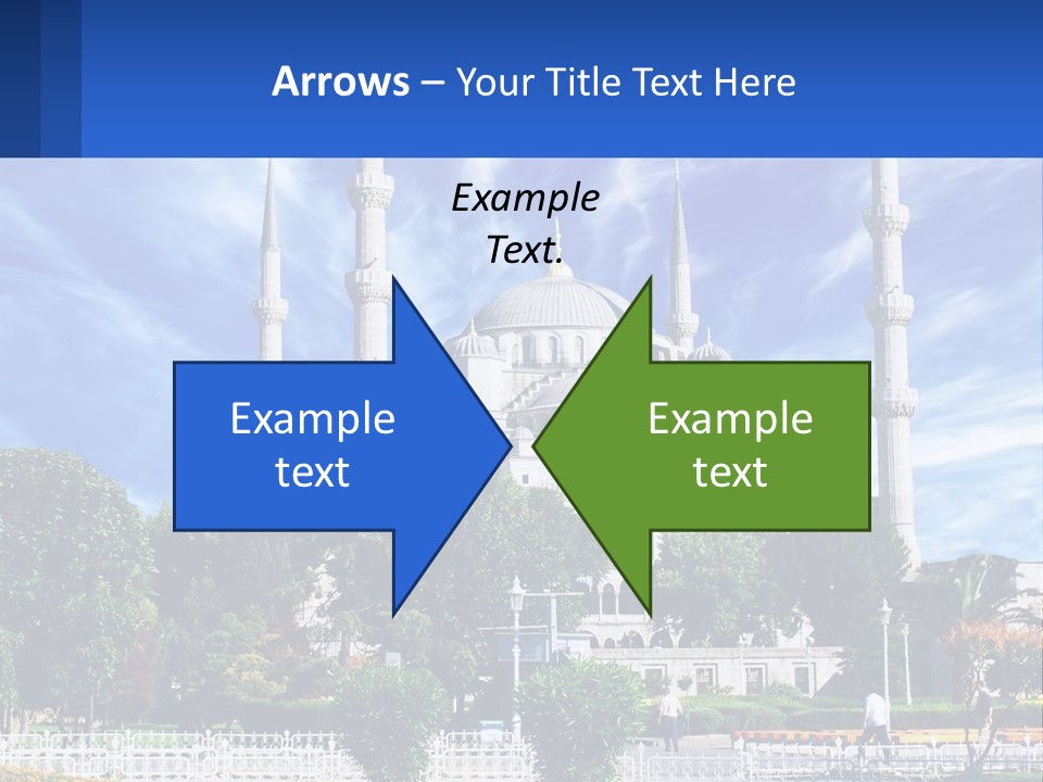 A Large White Building With A Blue Sky In The Background PowerPoint Template