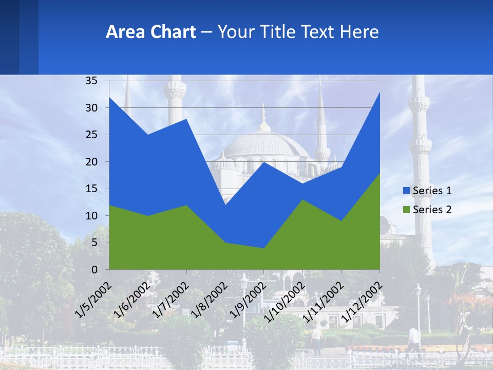 A Large White Building With A Blue Sky In The Background PowerPoint Template