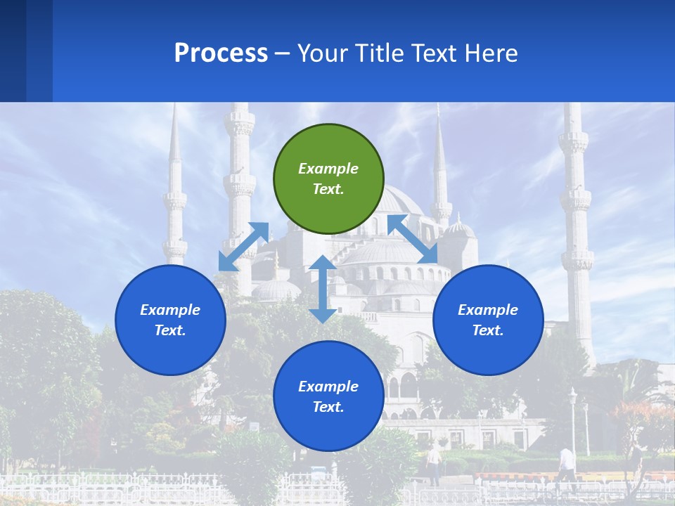 A Large White Building With A Blue Sky In The Background PowerPoint Template