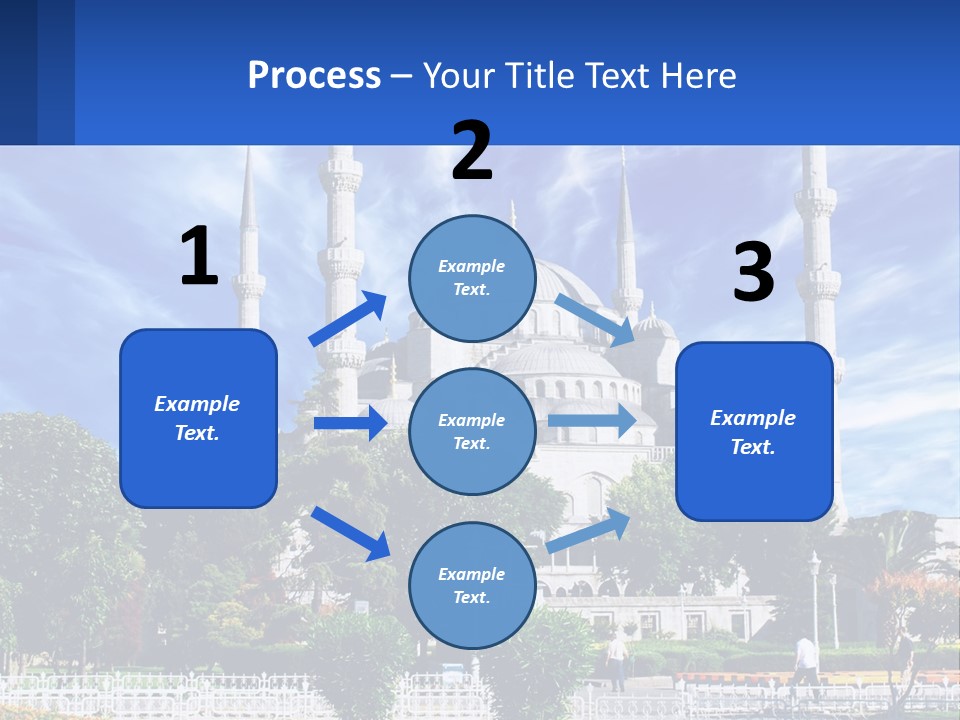 A Large White Building With A Blue Sky In The Background PowerPoint Template