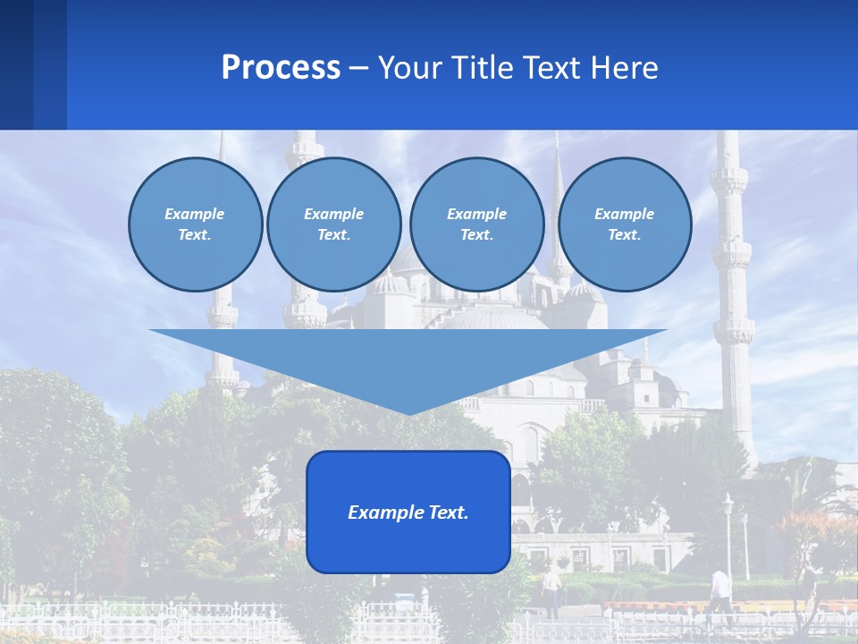 A Large White Building With A Blue Sky In The Background PowerPoint Template