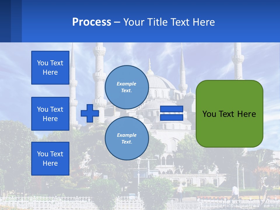 A Large White Building With A Blue Sky In The Background PowerPoint Template