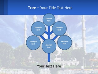 A Large White Building With A Blue Sky In The Background PowerPoint Template