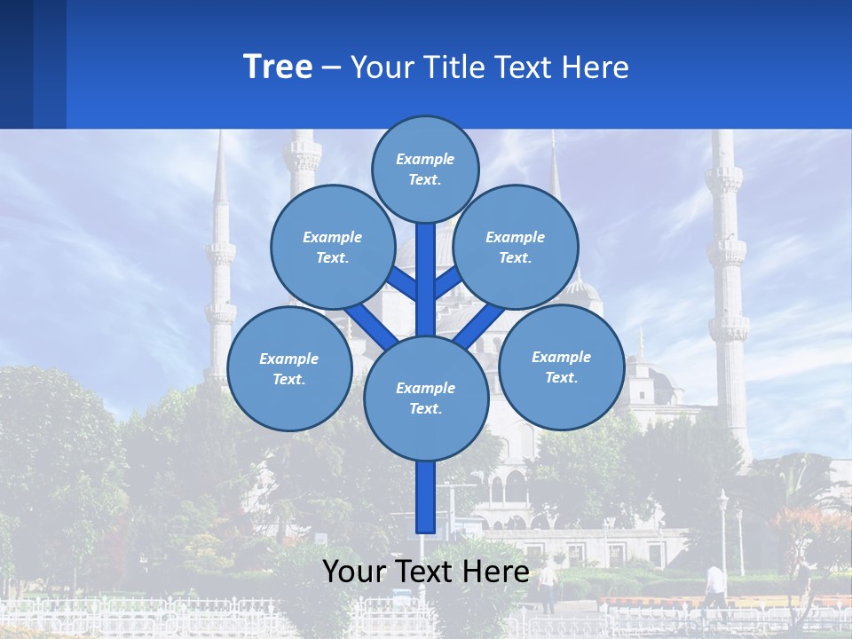 A Large White Building With A Blue Sky In The Background PowerPoint Template