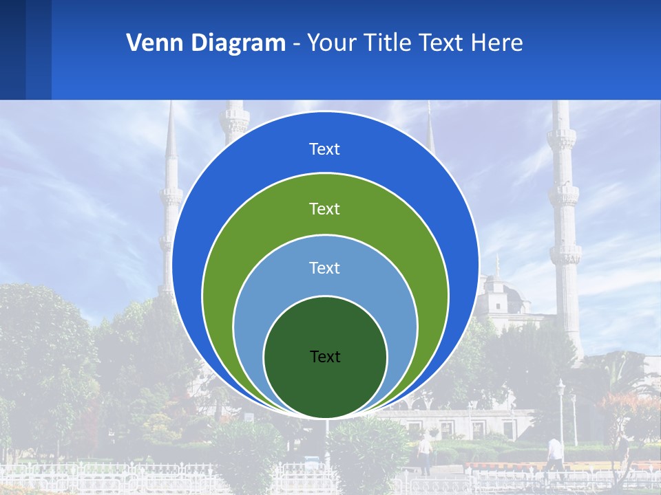 A Large White Building With A Blue Sky In The Background PowerPoint Template