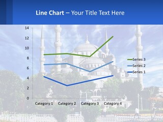 A Large White Building With A Blue Sky In The Background PowerPoint Template