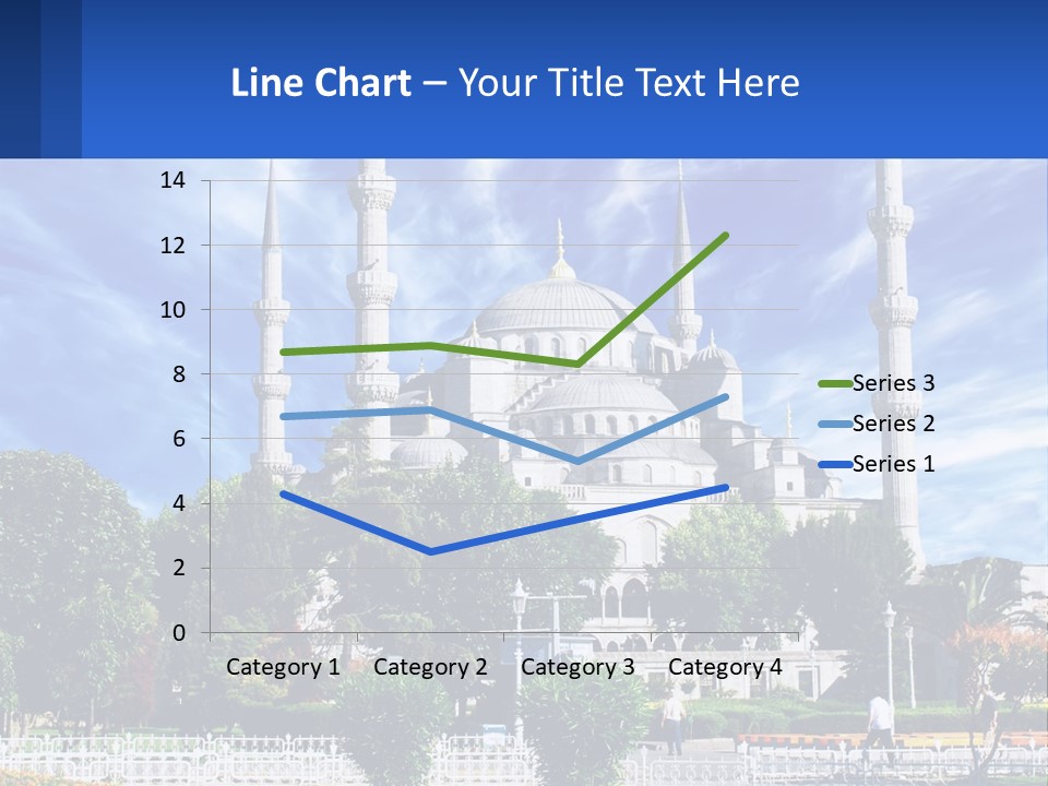 A Large White Building With A Blue Sky In The Background PowerPoint Template