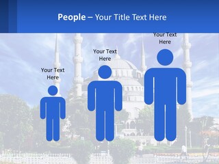 A Large White Building With A Blue Sky In The Background PowerPoint Template