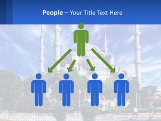 A Large White Building With A Blue Sky In The Background PowerPoint Template