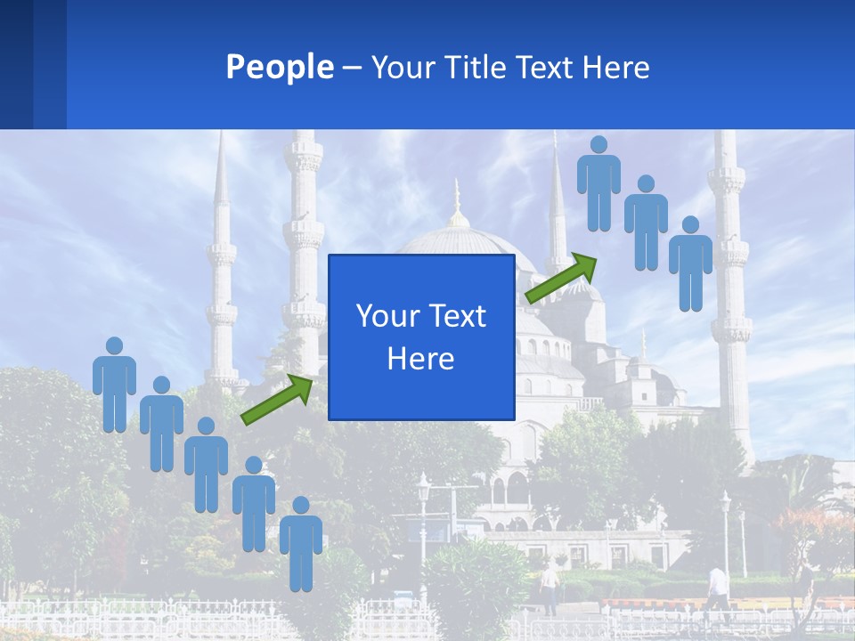 A Large White Building With A Blue Sky In The Background PowerPoint Template