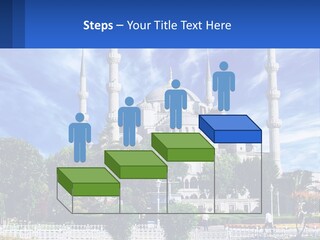 A Large White Building With A Blue Sky In The Background PowerPoint Template