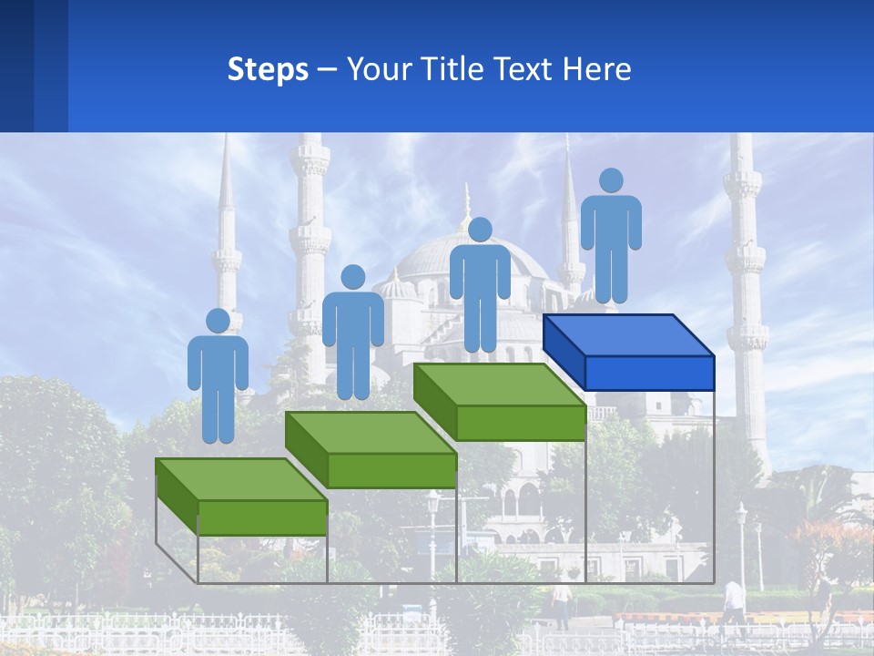 A Large White Building With A Blue Sky In The Background PowerPoint Template