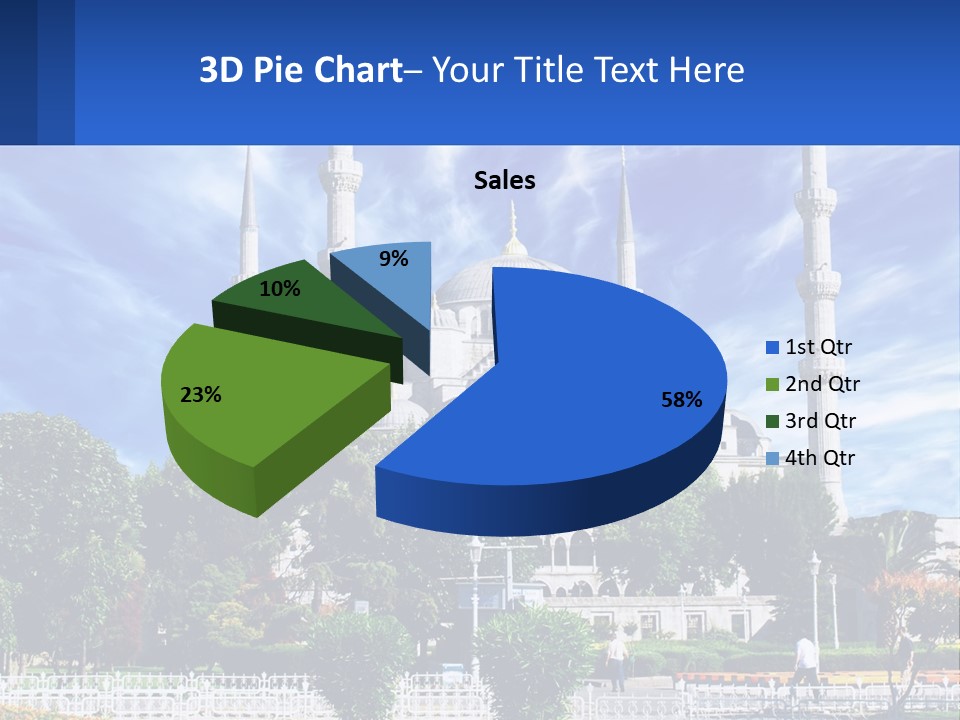 A Large White Building With A Blue Sky In The Background PowerPoint Template