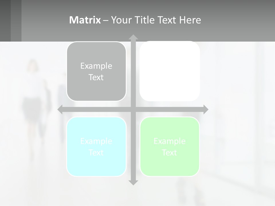 A Group Of People Walking Down A Hallway PowerPoint Template
