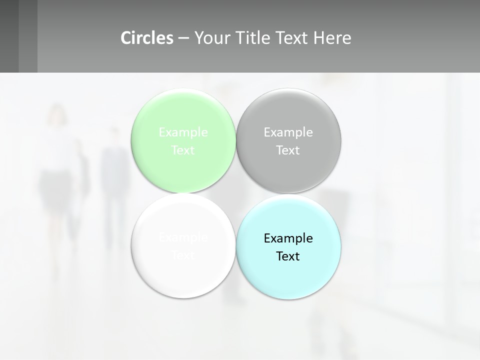A Group Of People Walking Down A Hallway PowerPoint Template