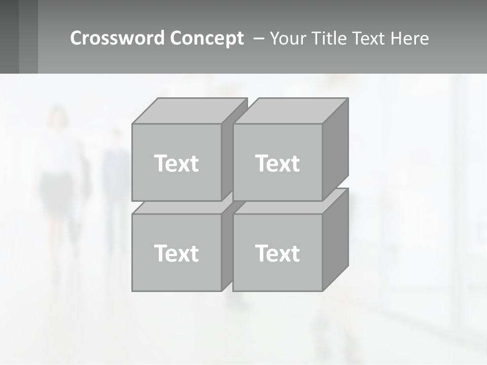 A Group Of People Walking Down A Hallway PowerPoint Template