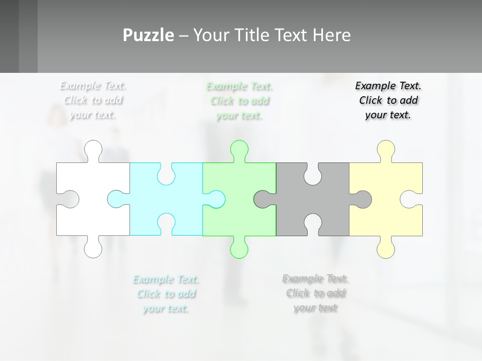 A Group Of People Walking Down A Hallway PowerPoint Template