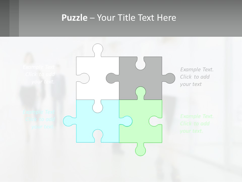 A Group Of People Walking Down A Hallway PowerPoint Template
