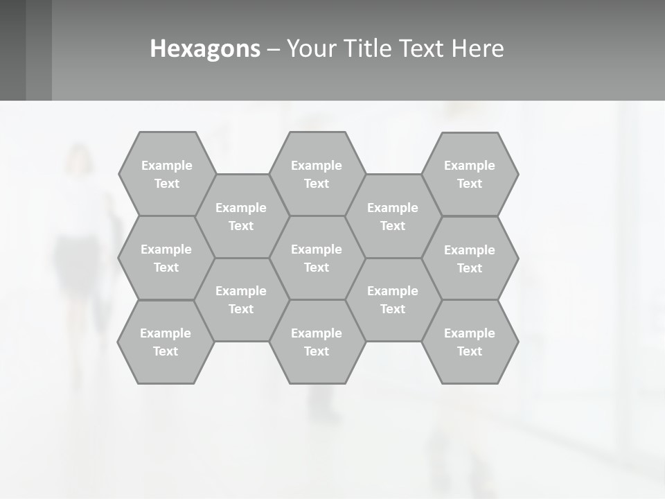 A Group Of People Walking Down A Hallway PowerPoint Template