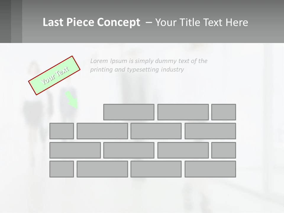 A Group Of People Walking Down A Hallway PowerPoint Template