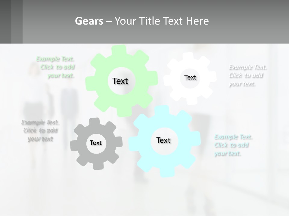 A Group Of People Walking Down A Hallway PowerPoint Template