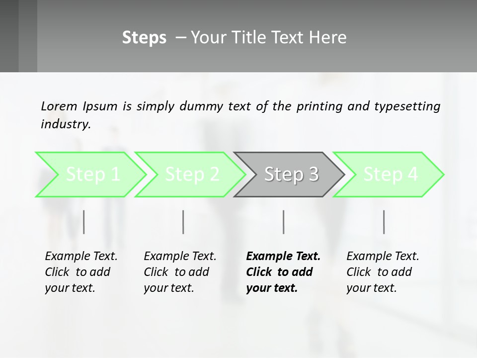 A Group Of People Walking Down A Hallway PowerPoint Template