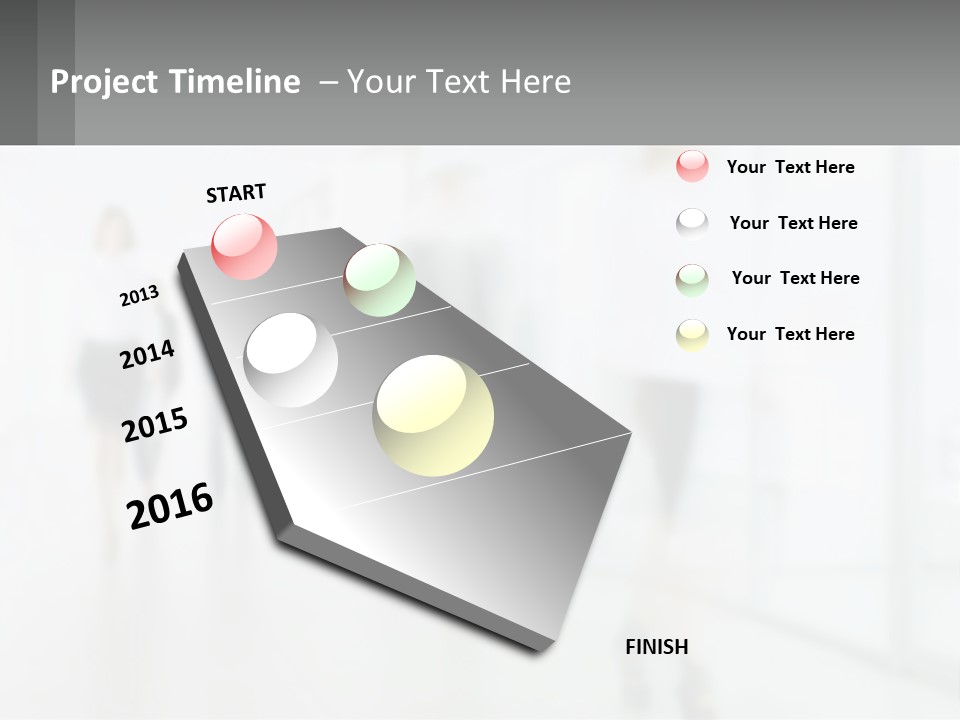 A Group Of People Walking Down A Hallway PowerPoint Template