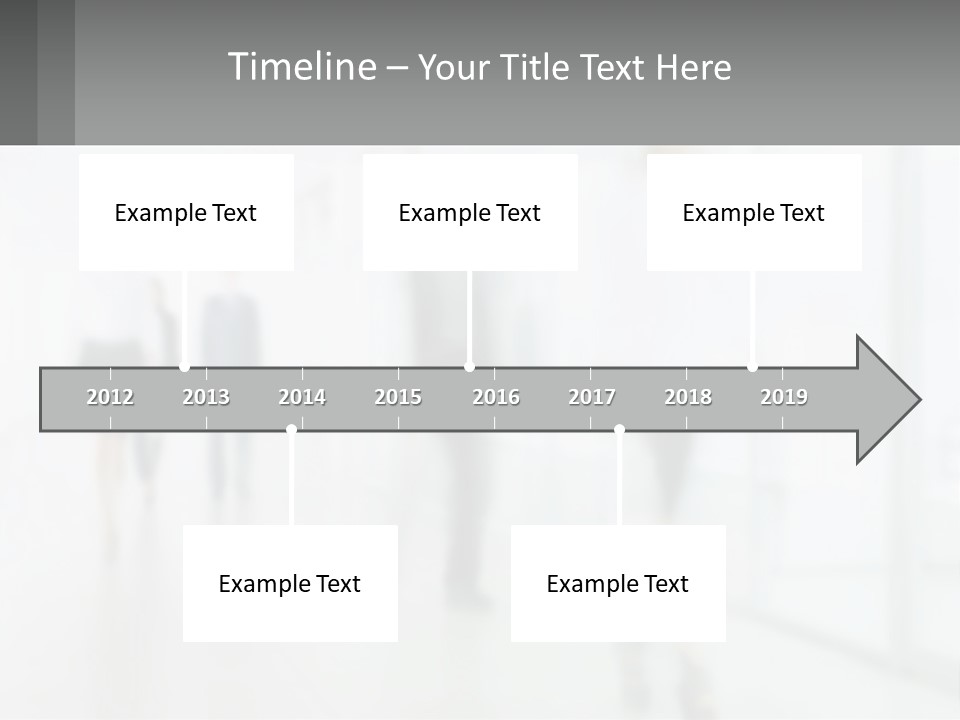 A Group Of People Walking Down A Hallway PowerPoint Template