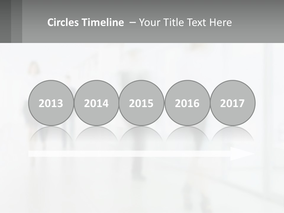 A Group Of People Walking Down A Hallway PowerPoint Template