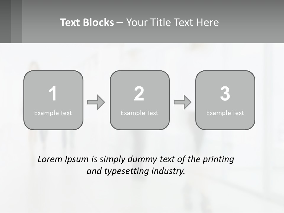 A Group Of People Walking Down A Hallway PowerPoint Template