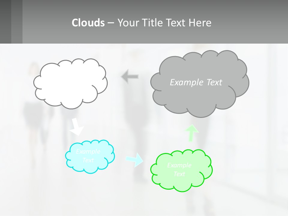 A Group Of People Walking Down A Hallway PowerPoint Template