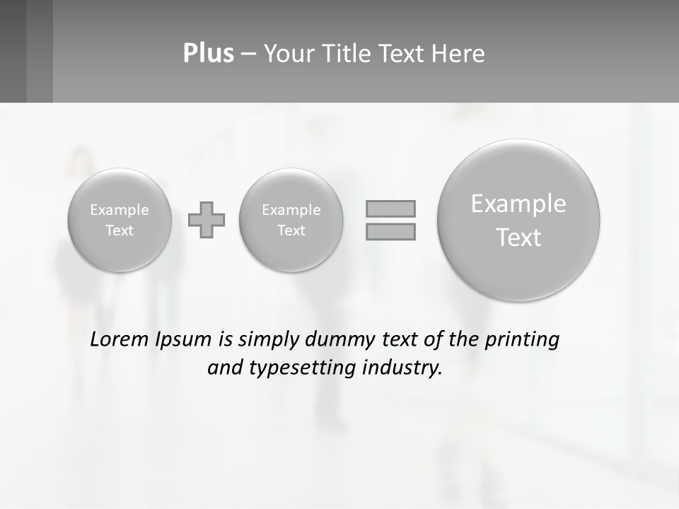 A Group Of People Walking Down A Hallway PowerPoint Template