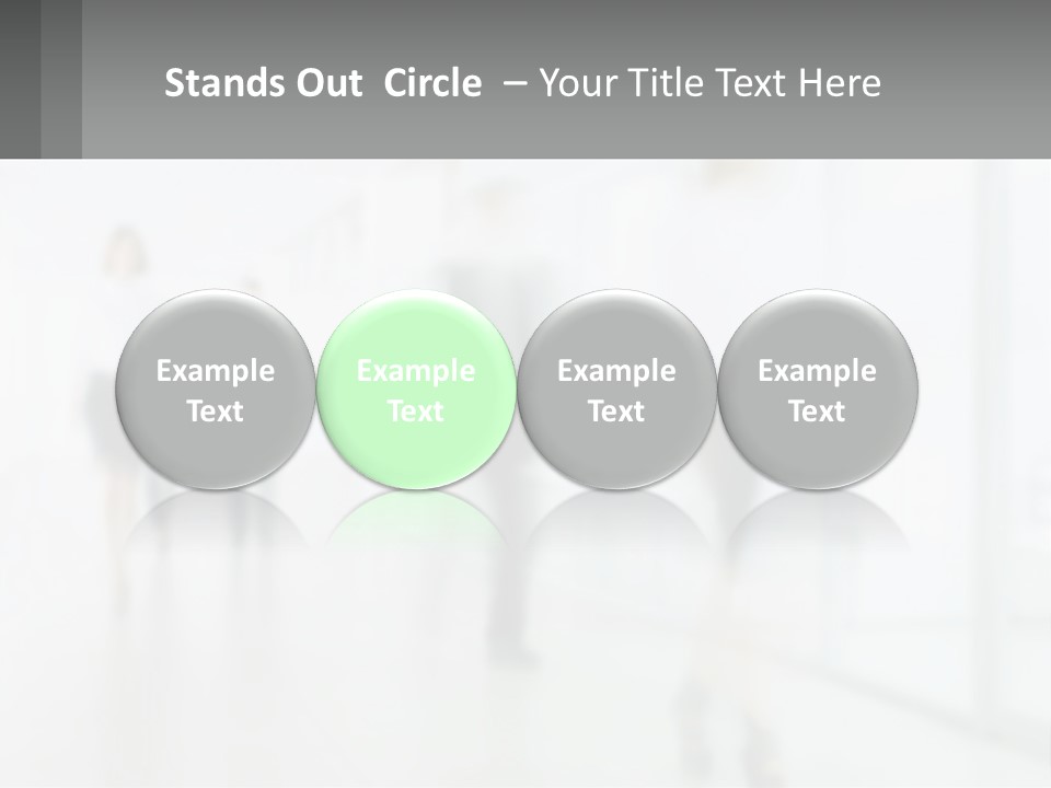 A Group Of People Walking Down A Hallway PowerPoint Template