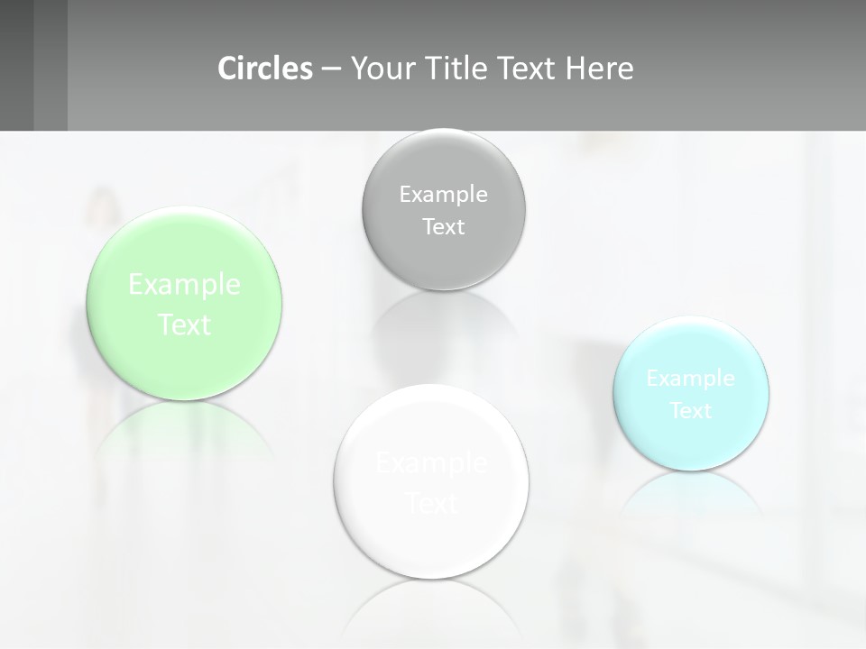 A Group Of People Walking Down A Hallway PowerPoint Template