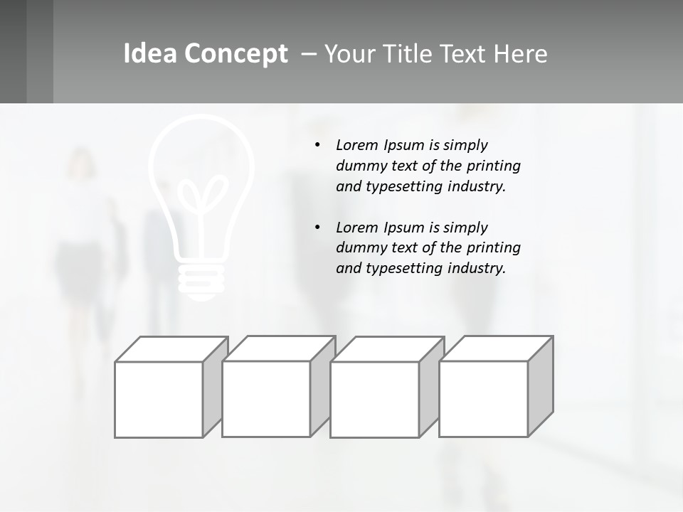 A Group Of People Walking Down A Hallway PowerPoint Template