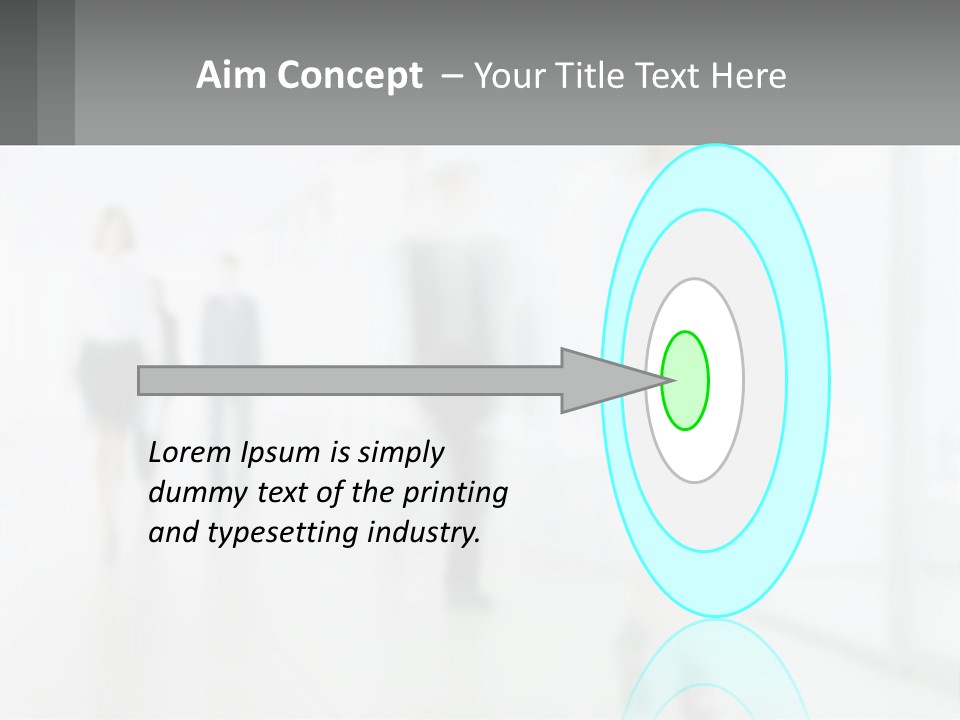 A Group Of People Walking Down A Hallway PowerPoint Template