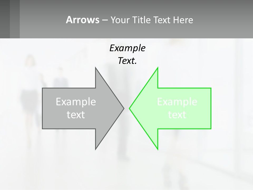 A Group Of People Walking Down A Hallway PowerPoint Template
