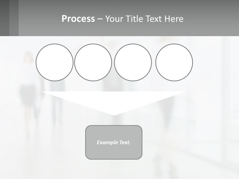 A Group Of People Walking Down A Hallway PowerPoint Template