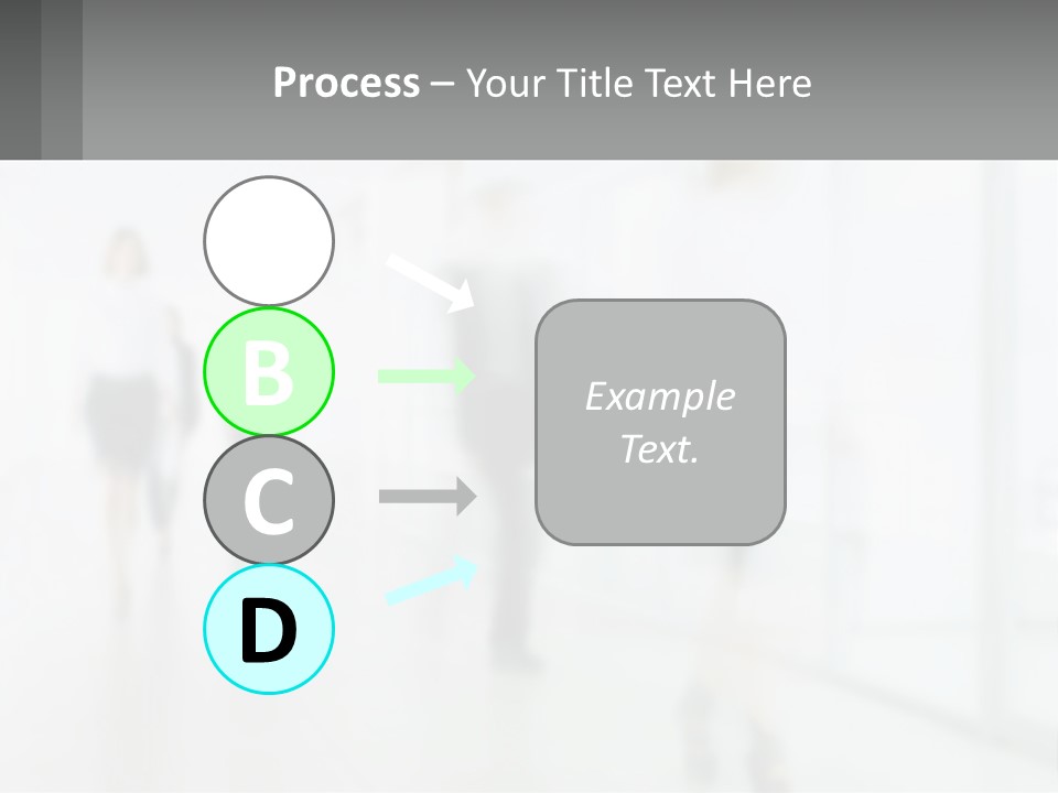 A Group Of People Walking Down A Hallway PowerPoint Template