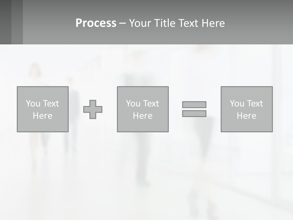 A Group Of People Walking Down A Hallway PowerPoint Template