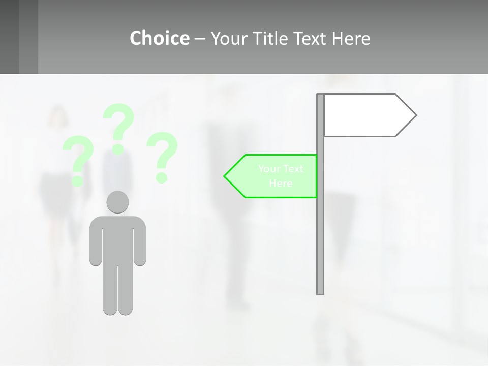 A Group Of People Walking Down A Hallway PowerPoint Template