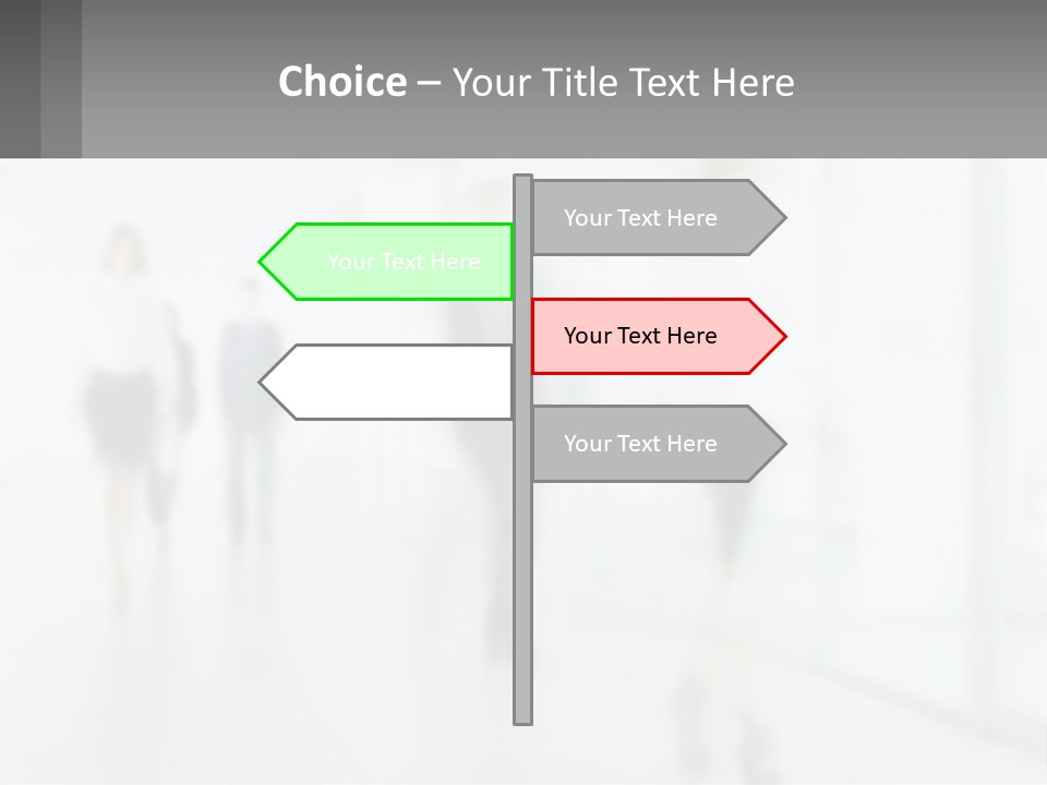 A Group Of People Walking Down A Hallway PowerPoint Template