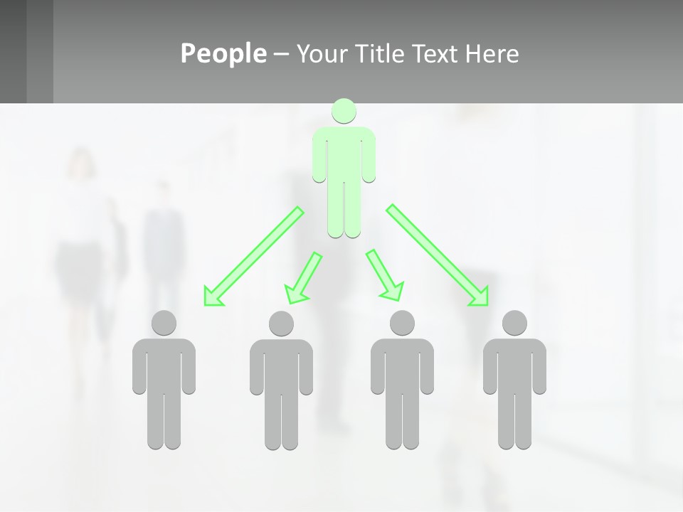 A Group Of People Walking Down A Hallway PowerPoint Template