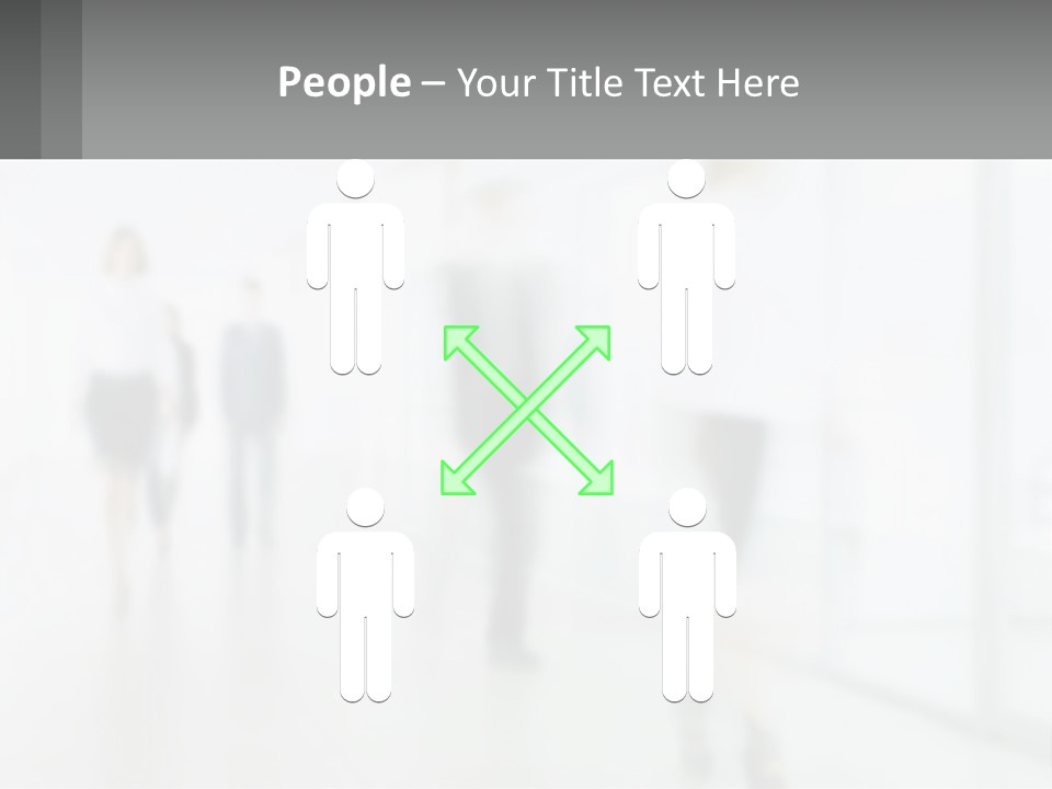 A Group Of People Walking Down A Hallway PowerPoint Template