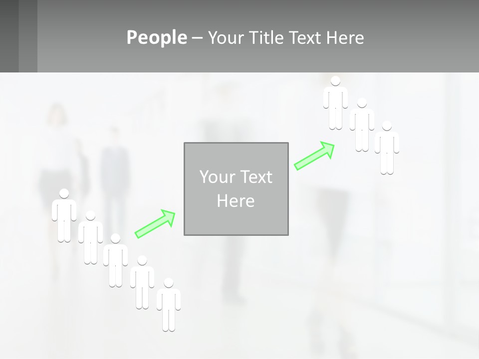 A Group Of People Walking Down A Hallway PowerPoint Template