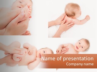 A Collage Of Photos Of A Baby Being Held By A Parent PowerPoint Template